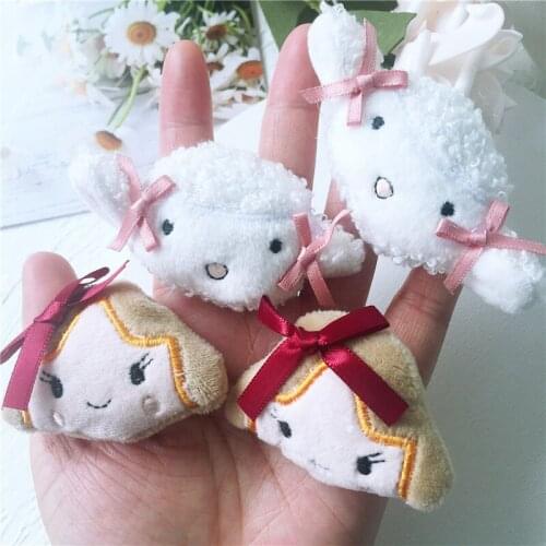 10pcs/lot DIY Handmade Sheep, star and girldolls Padded Patches Appliques For Clothes Sewing Supplies DIY Hair Decoration