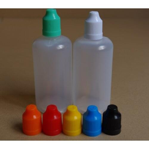 10pcs colorful 100ml Plastic Dropper Bottle Empty Bottle With Childproof Cap And Long Thin Tip 100ml e Liquid Bottle