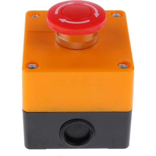 220V 3A Latching NC Emergency Stop Red Mushroom Push Button Switch Station