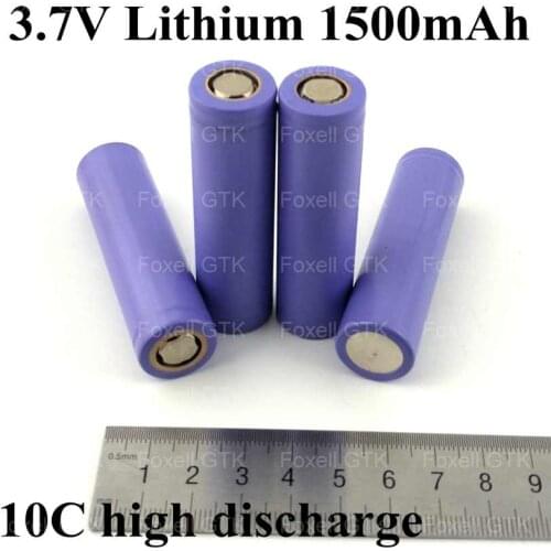 8pcs 3.7v 18650 1500mah 3.7v battery li-ion lipo 20A bateria litio for diy pack battery power tools li-ion 12v batteries 18650
