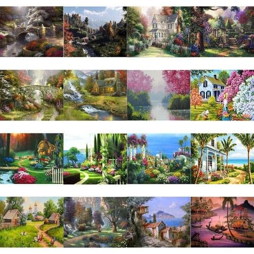 Abstract Forest Diamond Painting Mosaic 5D Diy Landscape Round Diamond Inlaid Natural Environment Embroidery Gift Design Decor