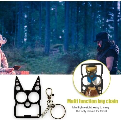 Camp Key Chain Screwdriver Bottle Opener 6 in 1 Outdoor Survival Spanner Gadget Camping Portable Outdoor Element