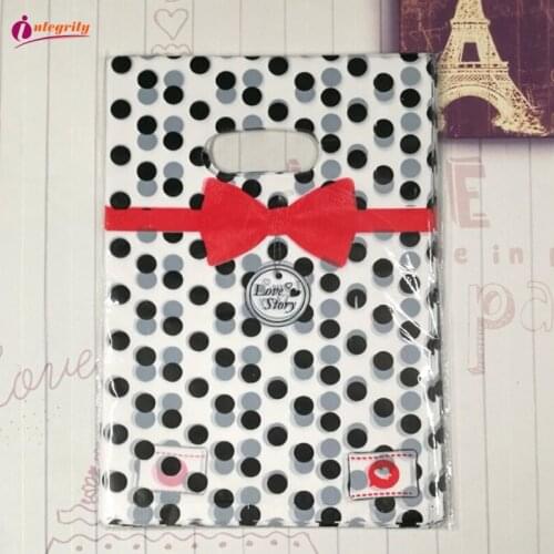 INTEGRITY 15*20cm/20*25cm 10pcs Jewelry Plastic package Bags Wedding gifts boutique gifts shopping packaging plastic Handle Bags
