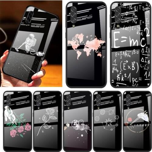 Move on the Space For Samsung Note 20 10 9 8 Ultra Lite Plus 5G A70 A50 A40 A30 A20 A10 Tempered Glass Phone Case