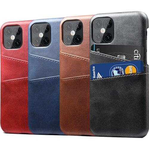 PU Leather Case For iPhone 12 Pro Max luxury Back Cover Card Holder For iPhone 12 11 Pro Max X XS 6 6S 7 8 Plus Leather Cases
