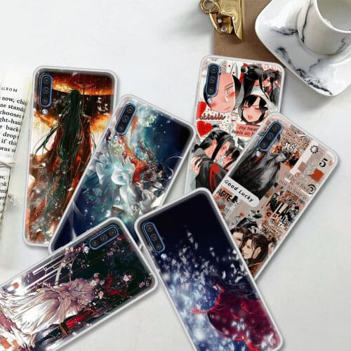 Aesthetic Chinese Style Cover For Samsung Galaxy A70 A50 A21s A30 Frosted Phone Case A20 A10 A20e A7 A9 2018 Bag Tian Guan Ci Fu