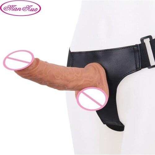 Man Nuo Dildo Strap on Realistic Liquid Silicone Big Penis Anal Toy Vagina Erotic Strapon Adultos Sex Toys for Woman Lesbian