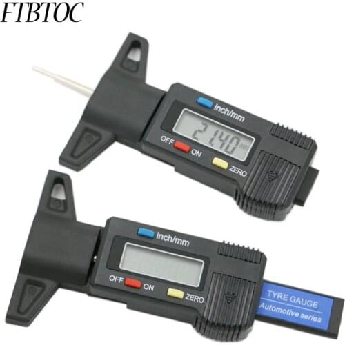 Digital Tyre Depth Gauge 0-25.4mm/0.01 Electronic LCD Tire Depth Tester Gauges Measuring Instrument Tool For Motorcycle Car