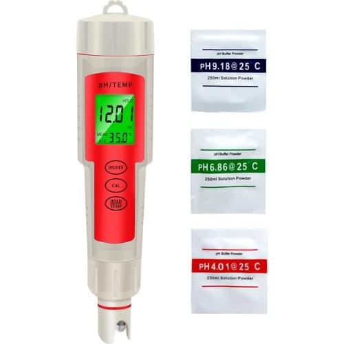 PH-902 PH & Temper Meter PH Meter Digital Water Quality Monitor Tester for Pools Drinking Water Aquariums with backlight 40% off