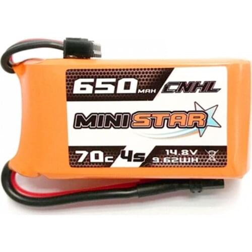 CNHL MiniStar 650mAh / 450mAh 14.8V 4S 70C Lipo Battery XT30U Plug for RC Models Multicopter Frame DIY Part Accessories
