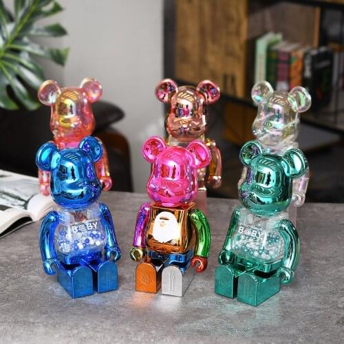13 Colors Cute Bearbrick Gloomy ABS Action Figure Model Kid Toy Girlfriend Festival Gift Cake Showcase Decoration Collection