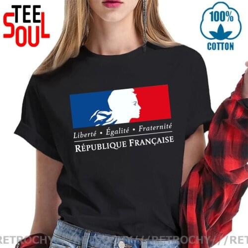 Women jerseys nation team tops cotton meet fans streetwear fitness casual tees new FRA Tee France French Republic t shirt camisa