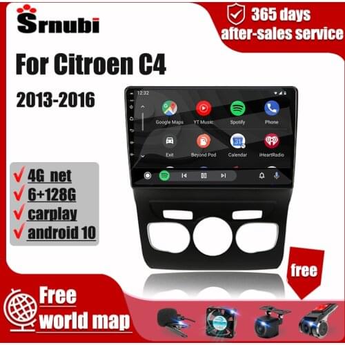 For Citroen C4 2013- 2016 Android head unit 2 Din Car Stereo Audio Radio Multimedia Video Player 4G Speaker speakers accessories