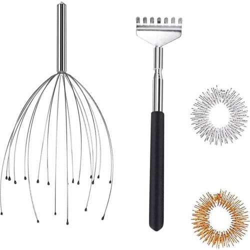 Head Massage Instrument Head Scalp Neck Massager Claw Body Back Scratcher Metal Relax Pain Relief Body Massager Tool#dg4
