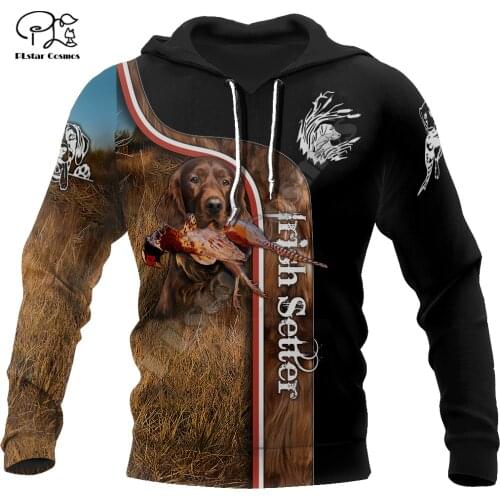 PLstar Cosmos Camo Animal Hunter Dog Pheasant Duck Hunting Tattoo 3DPrint Men/Women Streetwear Harajuku Jacket Funny Hoodies A10