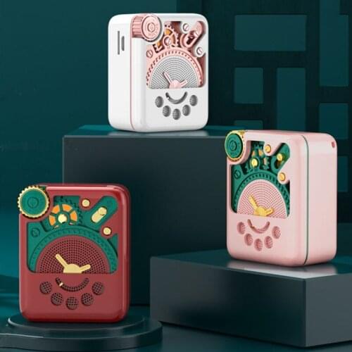 Cute AI Smart Bluetooth Speaker Retro Mini Radio Bluetooth 5.0 Speaker Small Portable Stereo Outdoor Subwoofer Bluetooth Speaker