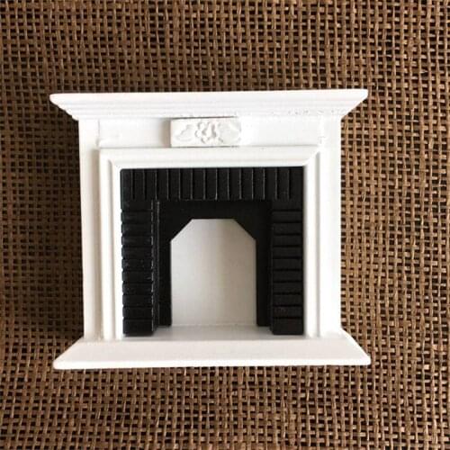 1:12 Simulation Dollhouse Mini Furniture Exquisite European White Fireplace Miniature Fireplace For Doll House Accessories