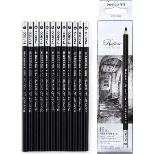 Marco 7010 Sketch and Drawing Pencil Set Soft Middle Hard Pencil School Art Wooden Writing Painting Pencil Stationery Supply