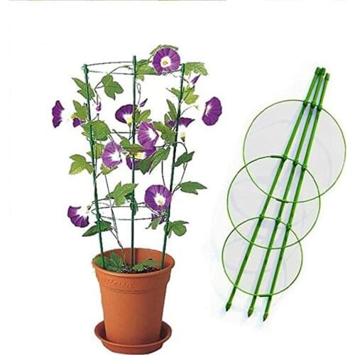 New Durable Climbing Plant Support Cage Garden Trellis Flowers Tomato Stand with 3 Rings Gardening Tool Yard Tomato Cage 45cm