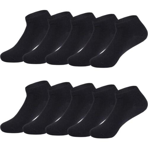 SOCKSHION New Season Fashion Trend Gift Daily Use For Universal Black Cotton Wrist Length Socks 10 Double