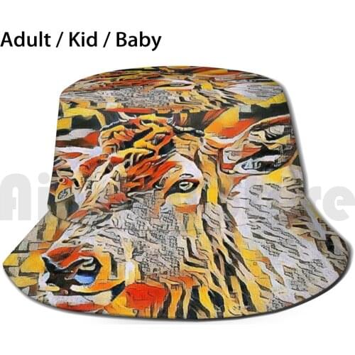 Reindeer In The Wild | Pastel Colors Sun Hat Foldable UV Protection Reindeer Christmas Santa Winter Cute Rudolph