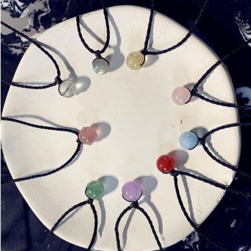 Crystal Necklace Aquamarine Amethyst Rose Quartz Black Obsidian Agate Citrine Choker Healing Reiki Jewelry Chakra Stones