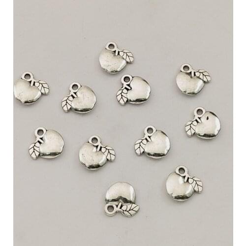 20pcs apple Charms 10*10.5mm Tibetan Silver Plated Pendants Antique Jewelry Making DIY Handmade Craft