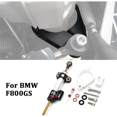 For BMW F800GS/ADV F800 GS F 800 GS ADV F800GS Motorcycle CNC Damper Steering StabilizerLinear Reversed Safety Control+Bracket