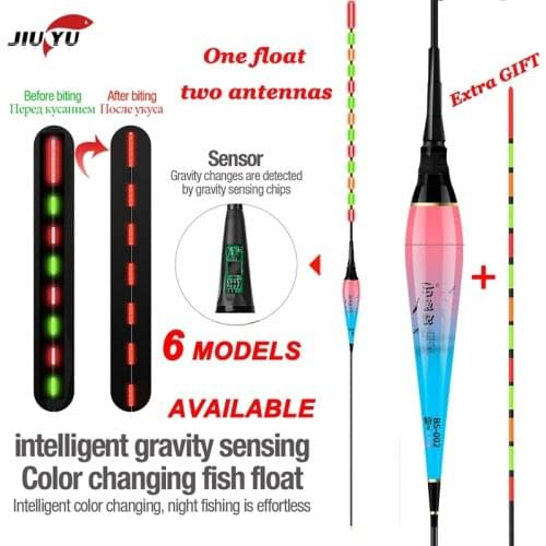 1Pcs Gravity Sensor Smart Fishing Led Light Float Bite Automatically Remind Glowing Float Electric Fishing Buoy With Batteries