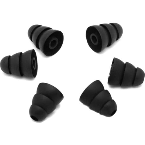 VEKEFF 3 Pairs Three Layer Silicone In-Ear Earphone Covers Cap Replacement Earbud Bud Tips Earbuds eartips Earplug Ear Pads Cush