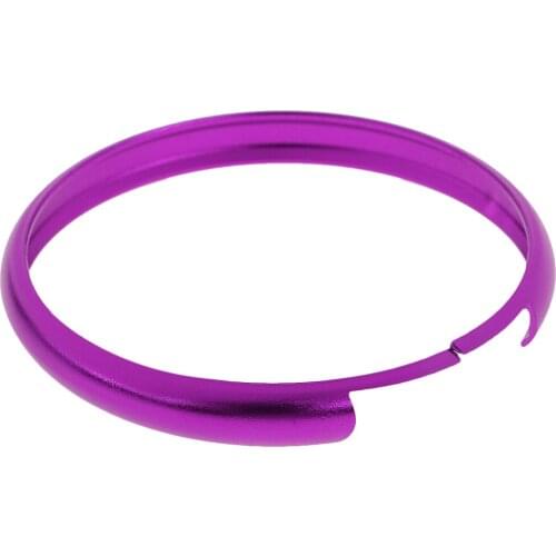 High quality SET OF 2 Sliver/Purple Alumnium Smart Key Fob Ring Rim Trim Cover Replacement For Mini Cooper