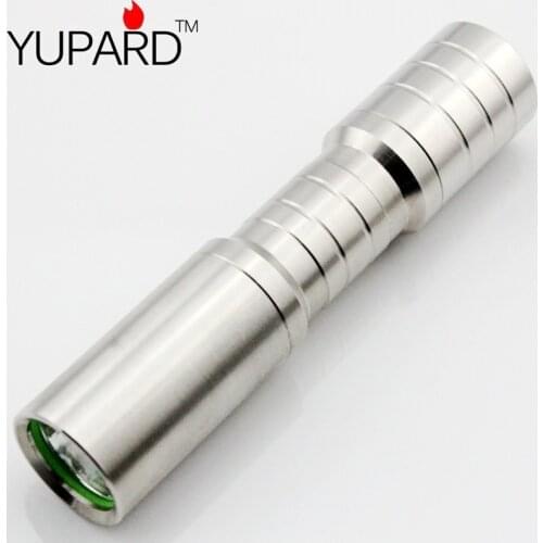 YUPARD Q5 LED stainless steel mini outdoor 14500 rechargeable glare flashlight AA battery mini outdoor camping sport
