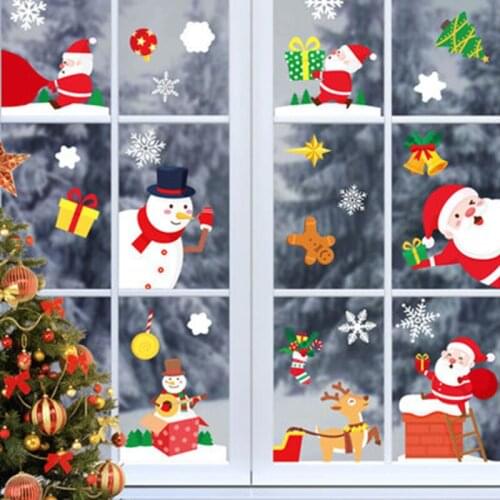 1Pcs/Set Christmas Shaped Stickers St Patricks Day big size Merry Santa Claus For Diy glass Children Hand Foot Tattoos Festival
