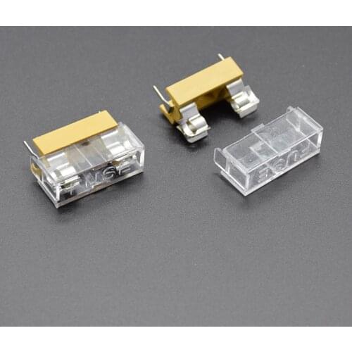 10sets Panel Mount PCB Fuse Holder Case w Cover 5x20mm