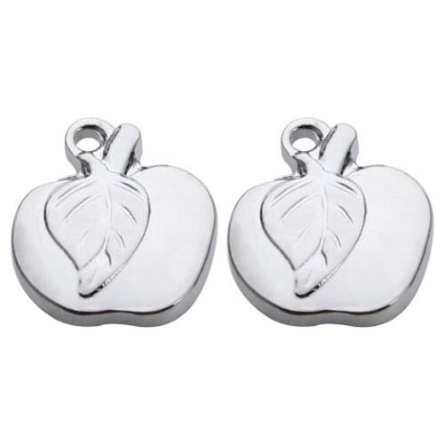 10pcs/lot apple 12mm*14mm Connector Metal Alloy Pendant For DIY bracelet Jewelry Making d4fysd