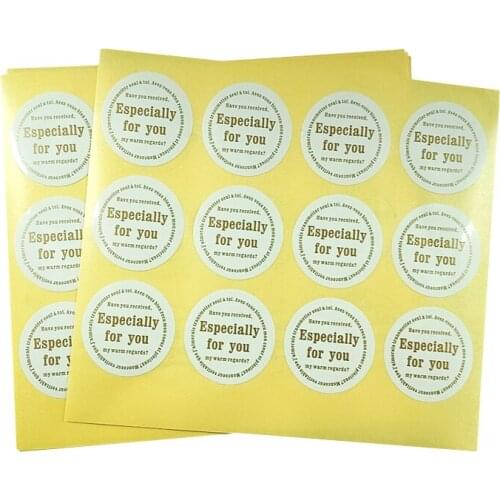 120pcs/lot White circle Especially for you Sealing Stickers Gift seal sticker self-adhesive Sticker DIY Handmade Deco