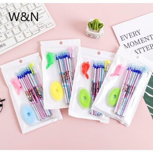 13PCS/lot Magic Erasable Pen 0.5mm Blue Ink Refill Cute Gel Pen Writing Tools for Student School Supplies Kawaii Stationery