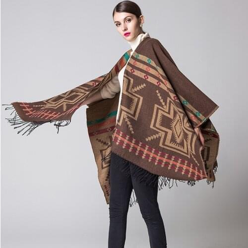 2019 Luxury Fashion Pashmina Cardigan Winter Shawl Tassel Scarf Bohe Pattern Scarf Women Printed Oversize Wraps Shawls Scarves