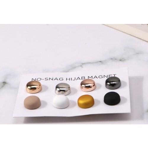 Multicolor 8PCs Strong Magnetic Buckle Muslim Womens Scarf Buckle Shawl T21F