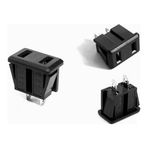 10 pcs/lot USA Industrial Plug US Industrial socket/Plug two flat hole Female socket Electrical Socket AC power socket 250V/10A