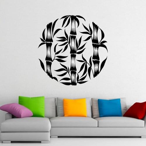 Bamboo Stalk Wall Decal Nature Plant Door Window Vinyl Stickers Meditation Room Bedroom Interior Decoration Art Wallpaper Q913