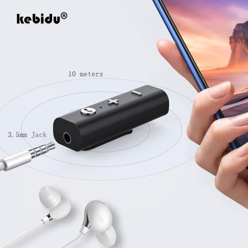 Kebidu Bluetooth 5.0 Receiver Bluetooth Aux Audio Music Transmitter Wireless Adapter For 3.5mm Jack Earphone For Headphone