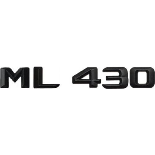 Matt Black " ML 430 " Car Trunk Rear Letters Words Number Badge Emblem Decal Sticker for Mercedes Benz ML Class ML430