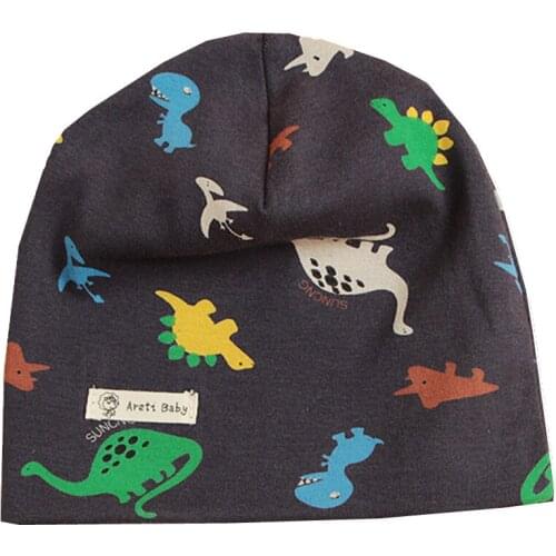 2021 Spring Autumn Baby Girls Hats Beanies Children Cartoon Animals Print Cotton Hats Newborn Kids Caps Baby Boys Beanies Bonnet