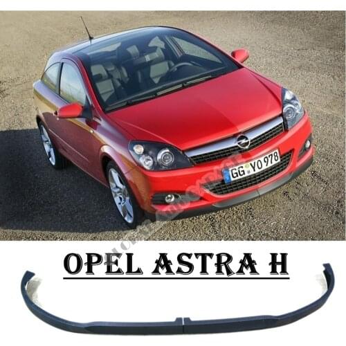 For Opel Astra H Front Bumper Attachment Lip 2004-2010 Piano Glossy Black Splitter Diffuser Universal Spoiler Bumper