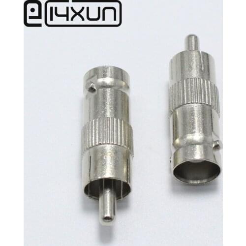 EClyxun 4Pcs RCA /AV Male Plug to BNC Female Jack Adapter Coax Connector Coupler for CCTV Camera