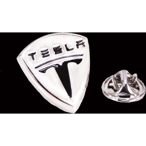 Brand name design Tesla boutique Tesla Brooch brand new brand mens jewelry car logo Brooch mens and womens shirt pin gift