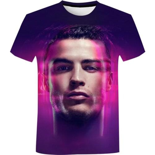 Cristiano Ronaldo 3D Print T-Shirts CR7 Football Soccer Streetwear Men Women Fashion Sportswear T Shirt Male Tees Tops Clothing