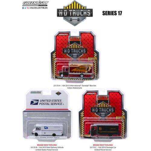 GreenLight 1:64 HD Trucks 17 boutique alloy car toys for children kids toys Model original box