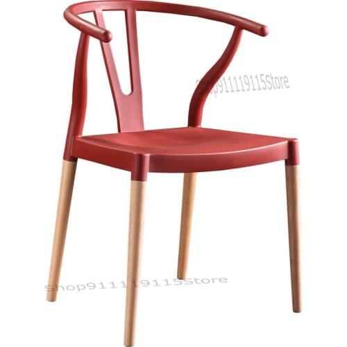 Chinese Style Retro Chair Desk Chair Meeting Chair Tea Making Chair Plastic Back Dining Chair Simple Office Meeting Chair